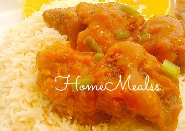 Orange Chicken sauce Basmati rice.#Breakfast idea#Golden apron