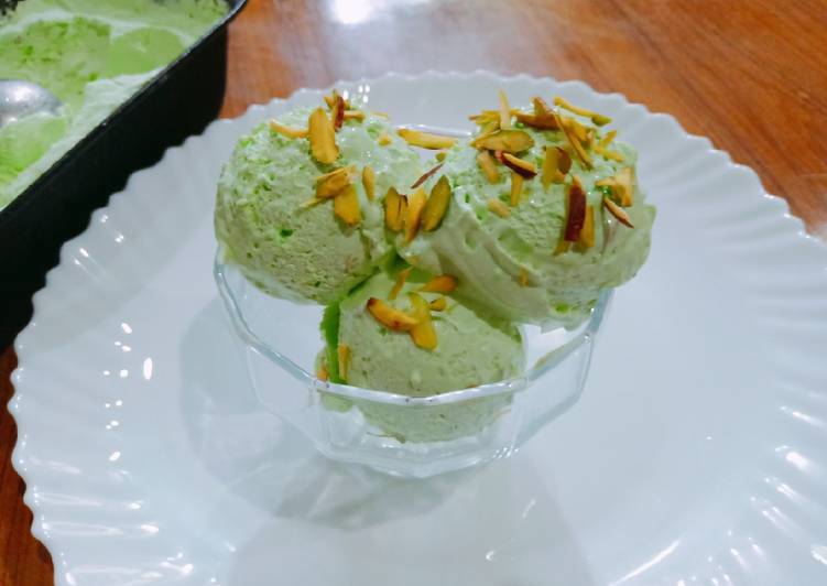 Homemade pishawari pista ice cream Recipe