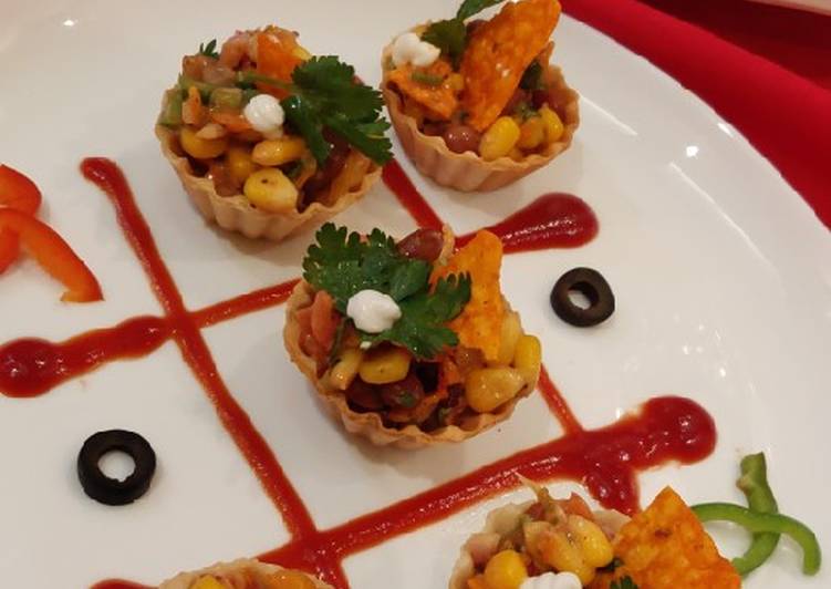 Mexican corn and bean chaat
