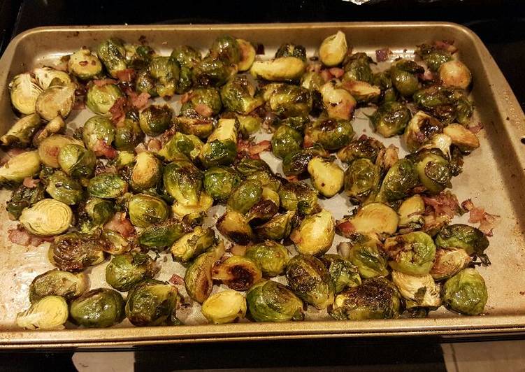 Roasted brussel sprouts w/ bacon!
