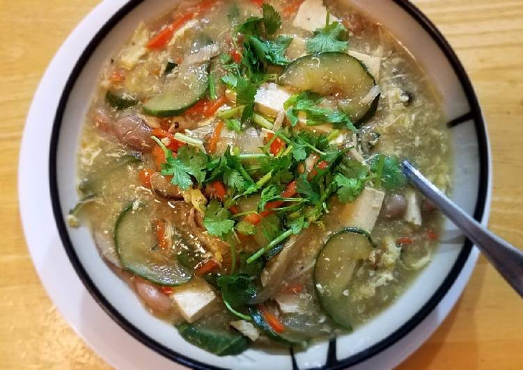 Cucumber tofu eggdrop soup#Everday meal soup黄瓜豆腐羹