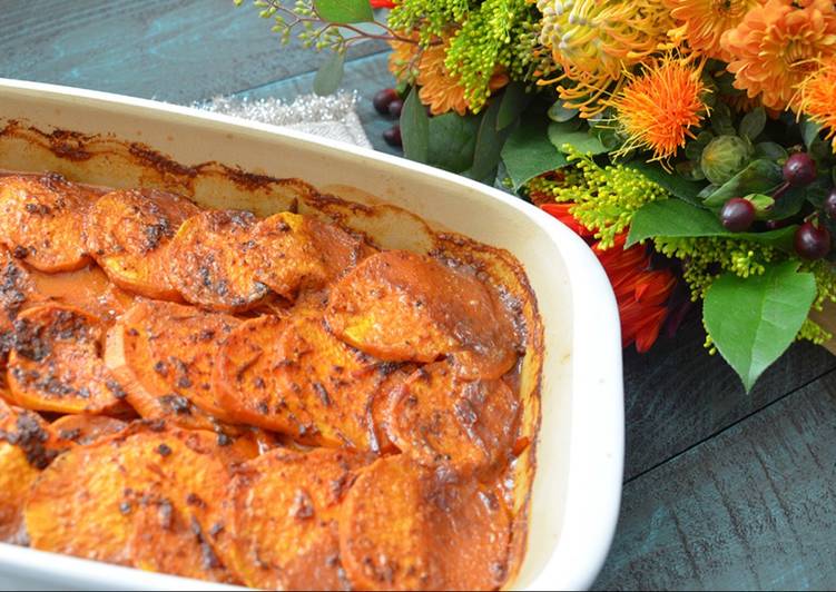Spicy Scalloped Yams