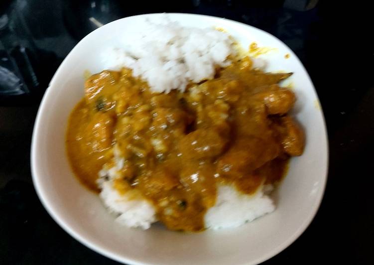 My Lovely flavoured Curried Chicken with Rice