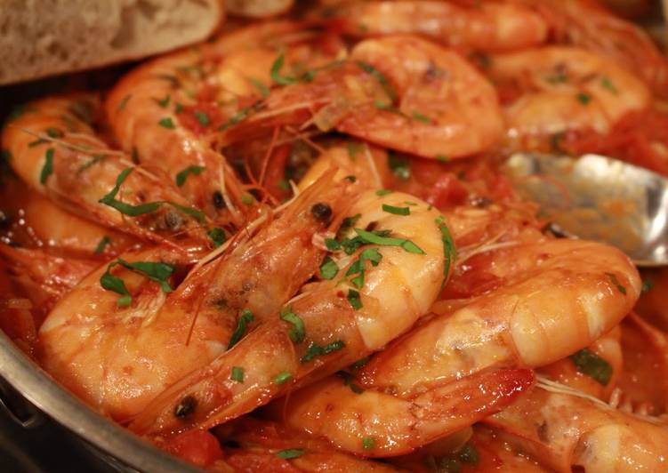 20 Minute Mediterranean-Inspired Shrimp with Tomatoes & Capers for 2