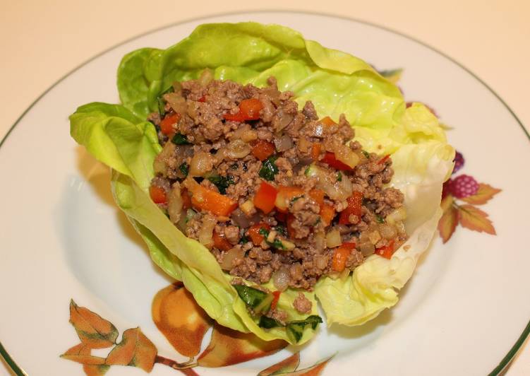 Moo Shu Beef Lettuce Wraps