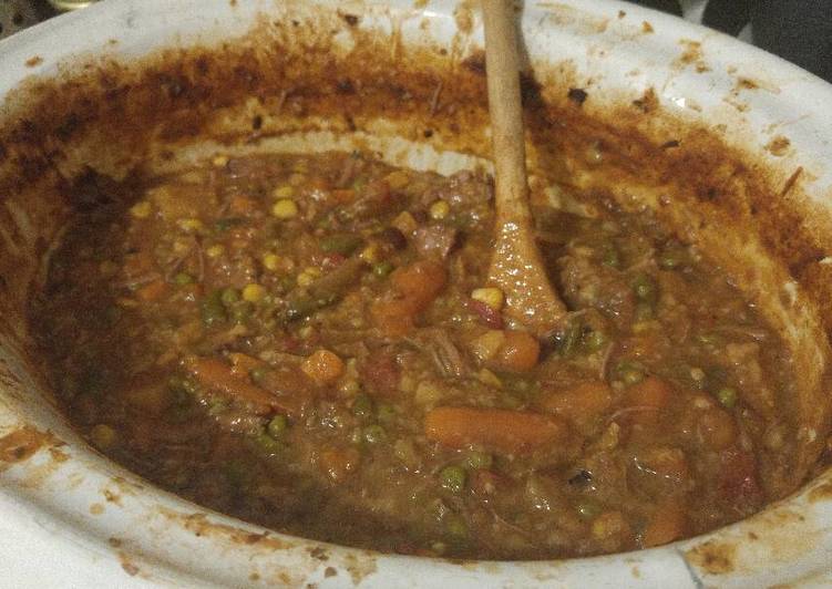 Beef and lentil stew