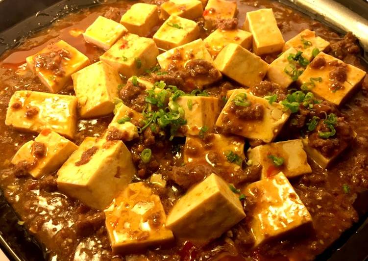 Mapo Tofu  Braised silken tofu and ground beef with spicy sauce