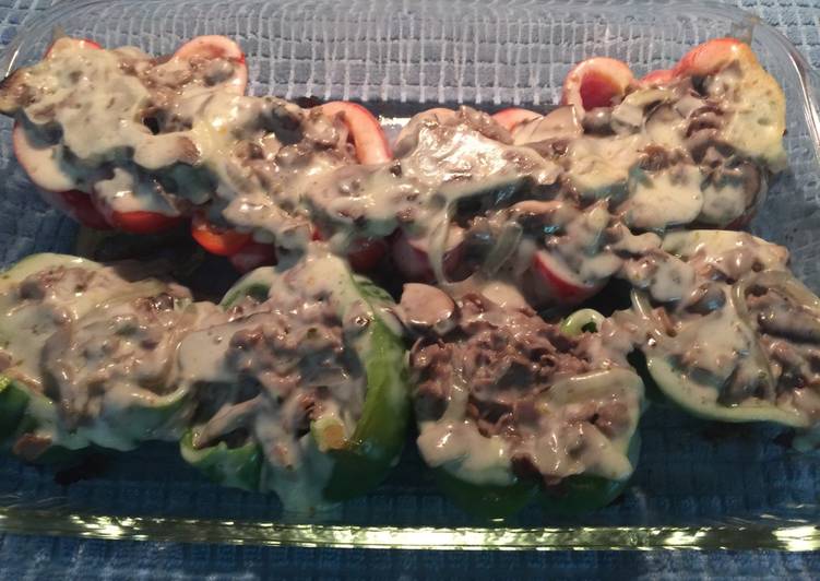 Philly Cheesesteak stuffed Peppers