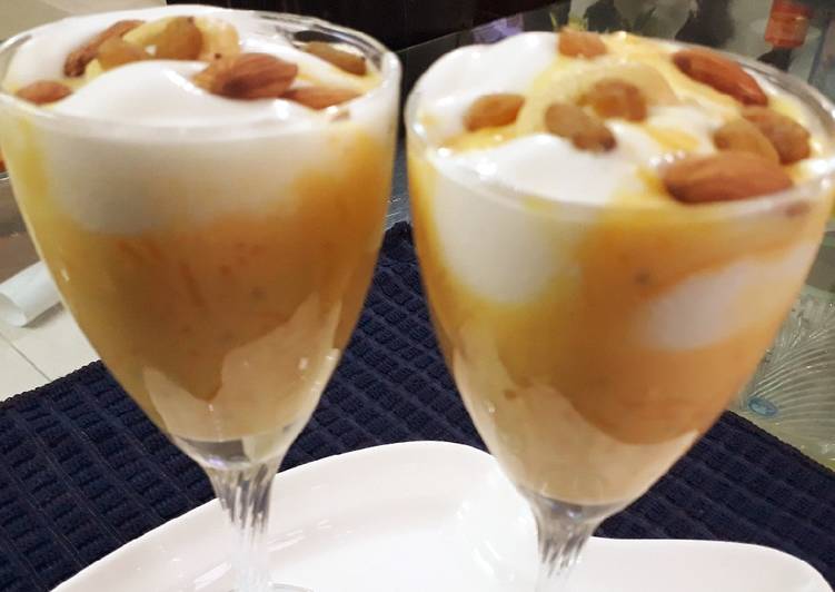 Mango Faluda with vanilla icecream