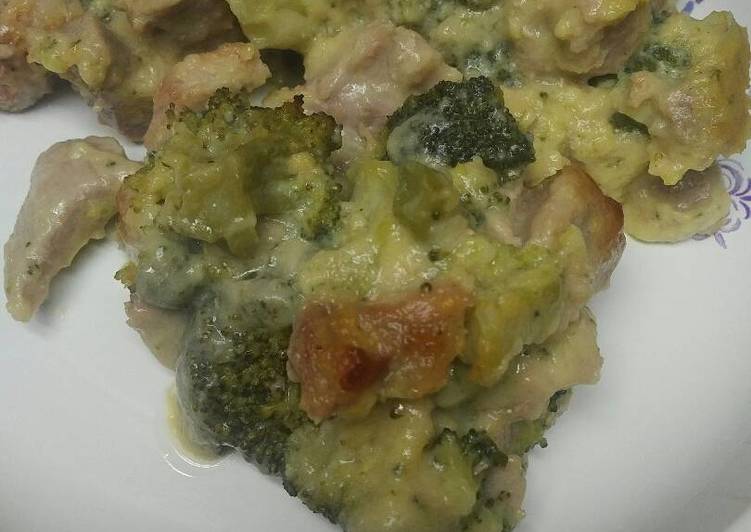 Pork Broccoli Parm Casserole