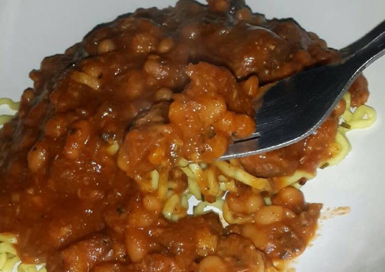 Pilchards and Baked Beans