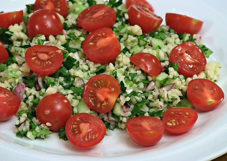 Tabouleh (Tabbouleh) salad with cherry tomatoes