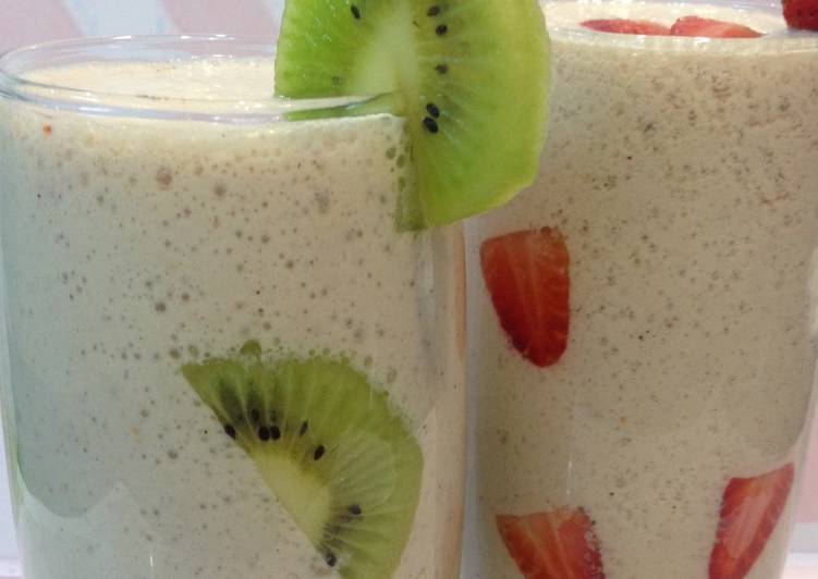 Kiwi & Strawberry Smoothie #ramadankitayari